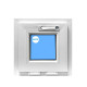 Kippfenster PVC 400x400 Weiss Gefrorenes Glas Versteckte Kurbel