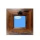 Finestra a vasistas PVC 400x400 Quercia Dorata Vetro trasparente