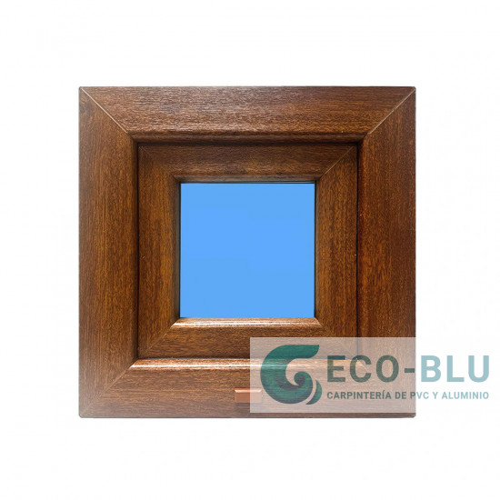 Finestra a vasistas PVC 400x400 Quercia Dorata Vetro trasparente