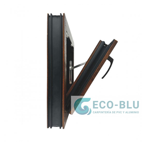Finestra a vasistas PVC 400x400 Quercia Dorata Vetro trasparente
