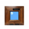 Windows Upvc Bottom-hung 400X400  Golden Oak  Glass Frosted Hidden Crank