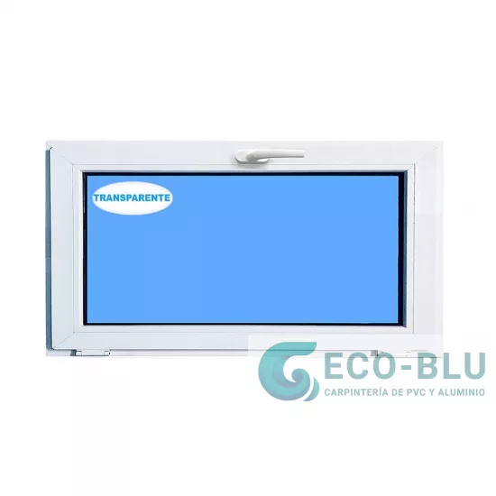 Ventana PVC 800X500 Blanca Oscilante Vidrio Transparente