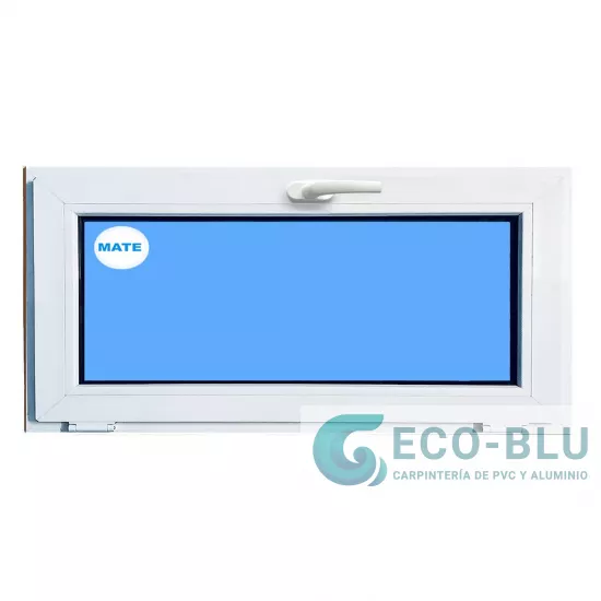 Ventana PVC 1000x500 Blanca Oscilante Vidrio Mate