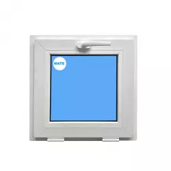 Finestra a vasistas PVC 500x500 Bianco Vetro smerigliato  Profilo 50mm 