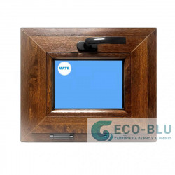 Windows Upvc Bottom-hung  600x500 Golden Oak Glass Frosted Windows Upvc Bottom-hung  600x500 Golden Oak Glass Frosted