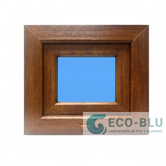 Finestra a vasistas PVC 600x500 Quercia Dorata Vetro smerigliato Finestra a vasistas PVC 600x500 Quercia Dorata Vetro smerigliato