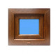Finestra a vasistas PVC 600x500 Quercia Dorata Vetro smerigliato Finestra a vasistas PVC 600x500 Quercia Dorata Vetro smerigliato