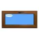 Janela PVC Basculante 1000X500 Carvalho Dourado Vidro Transparente Janela PVC Basculante 1000X500 Carvalho Dourado Vidro Transparente