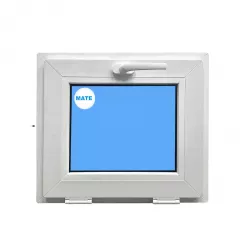 Windows Pvc 600x400 Bottom hung  White Glass Frosted