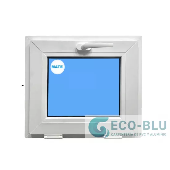 Fenêtre PVC 600x400 Abattant Blanc Verre opaque