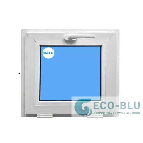 Windows Pvc 500x400 Bottom hung  White Glass Frosted