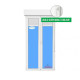 Balcony door Pvc 1200x2285 Ttilt & turn Double  White Glass Clear with Roller shutters Door Handle Indoor