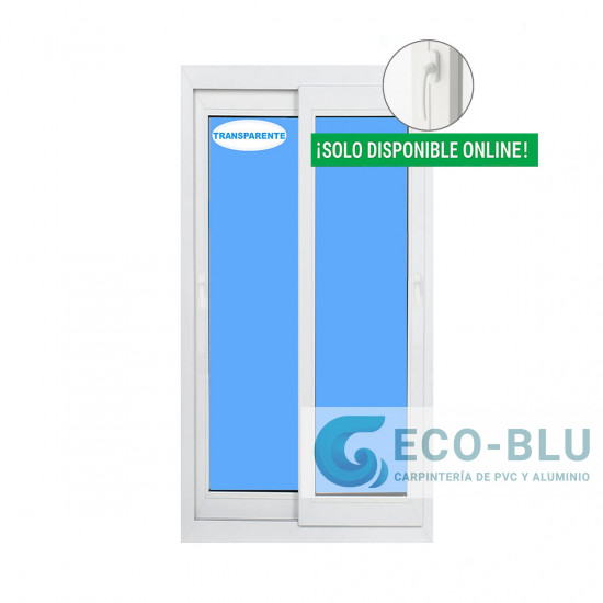 Schiebetür 1200x2100 Weiss Sauberes Glas Haustürdrücker Innen standard