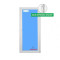 Porta-janela Oscilo-batente 900X2100  Direita Branco Vidro Transparente Maçaneta Interior / Exterior com fechadura