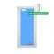 Porte-fenetre Pvc 900x2100 Oscillo-battant Blanc Gauche Verre Transparent Poignée Intérieur/Extérieur avec serrure