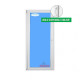 Porte-fenetre Pvc 900x2100 Oscillo-battant Blanc Gauche Verre Transparent Poignée Intérieur/Extérieur avec serrure