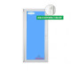 Puerta Balconera PVC 900x2100 Blanca Oscilobatiente Izquierda Vidrio Transparente Manivela Interior