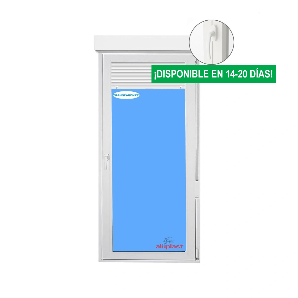 Puerta Balconera PVC Oscilobatiente 900X2285 Derecha 1H (Persiana)