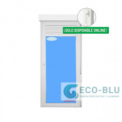 Porte balcone ad anta ribalta PVC 900x2285 Bianco destra Vetro trasparente con Tapparella Maniglia Interno