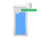 Porta-janela Oscilo-batente 900X2285 1F Direita (com Estore) Branco Vidro Transparente Maçaneta Interior