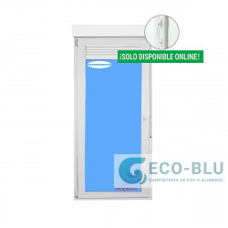 Balcony door Pvc 900x2285 Ttilt & turn Left White Glass Clear with Roller shutters Door Handle Indoor/Outdoor with lock