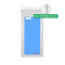 Porte balcone ad anta ribalta PVC 900x2285 Bianco sinistra Vetro trasparente con Tapparella Maniglia Interno / Esterno con cerratura