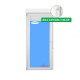Porta-janela Oscilo-batente 900X2285  Esquerda (com Estore) Branco Transparente Maçaneta Interior