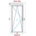 Puerta Balconera PVC 900x2285 Blanca Oscilobatiente Izquierda con Persiana Vidrio Transparente