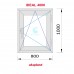 Ventana PVC 800x1000 Roble Dorado Oscilobatiente Derecha Vidrio Transparente