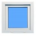 Ventana PVC 500x500 Blanca Oscilobatiente Izquierda Vidrio Transparente