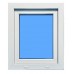 Ventana PVC 800x1000 Blanca Oscilobatiente Izquierda Vidrio Transparente