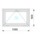 Ventana PVC 1000x500 Blanca Oscilante Vidrio Transparente