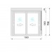 Ventana PVC 1000x1155 Blanca Corredera con Persiana Vidrio Transparente