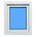 Ventana PVC 900x1200 Blanca Oscilobatiente Derecha Vidrio Transparente
