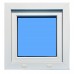Ventana PVC 900x900 Blanca Oscilobatiente Derecha Vidrio Transparente